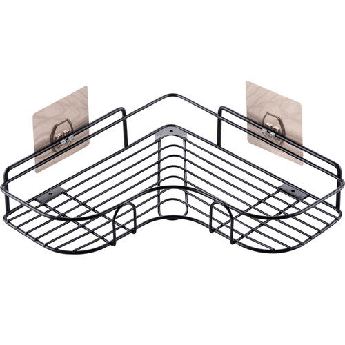Bathroom kitchen corner storage rack, bathroom wall corner triangular storage rack, iron art, hole-free, factory direct sales
