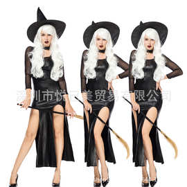万圣节服装cos欧美性感女巫服 巫婆恶魔装 吸血鬼新娘装化