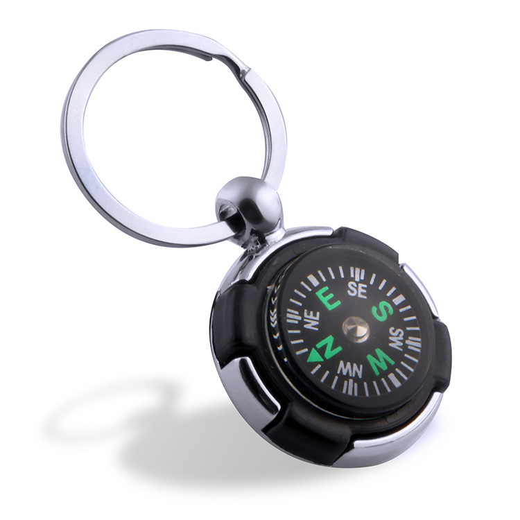 Tire Compass Personalized Men's Keychain Practical Car Mini Zinc Alloy Material