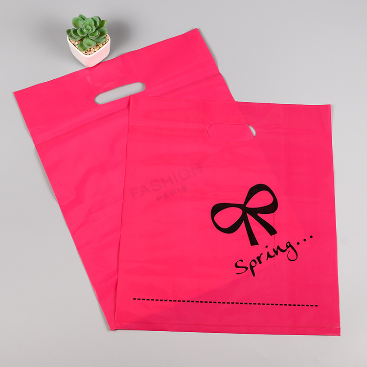 蝴蝶结塑料袋手提袋童装加印logo服装包装袋购物袋化妆品加厚耐用
