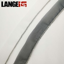 1.2铜珠链织带条码 现货服装辅料鞋帽配饰 网纱链条单边双排花边