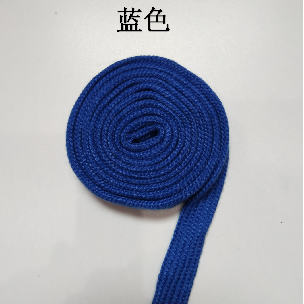 Fabricante en stock cinta de color 1,5 CM cuerda de algodón plana hueca de doble capa ropa tejida sombrero cuerda de la cintura cordón