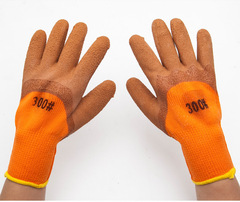 保暖勞保手套加絨發泡毛圈手套冬季勞保手套批發線手套勞保手套