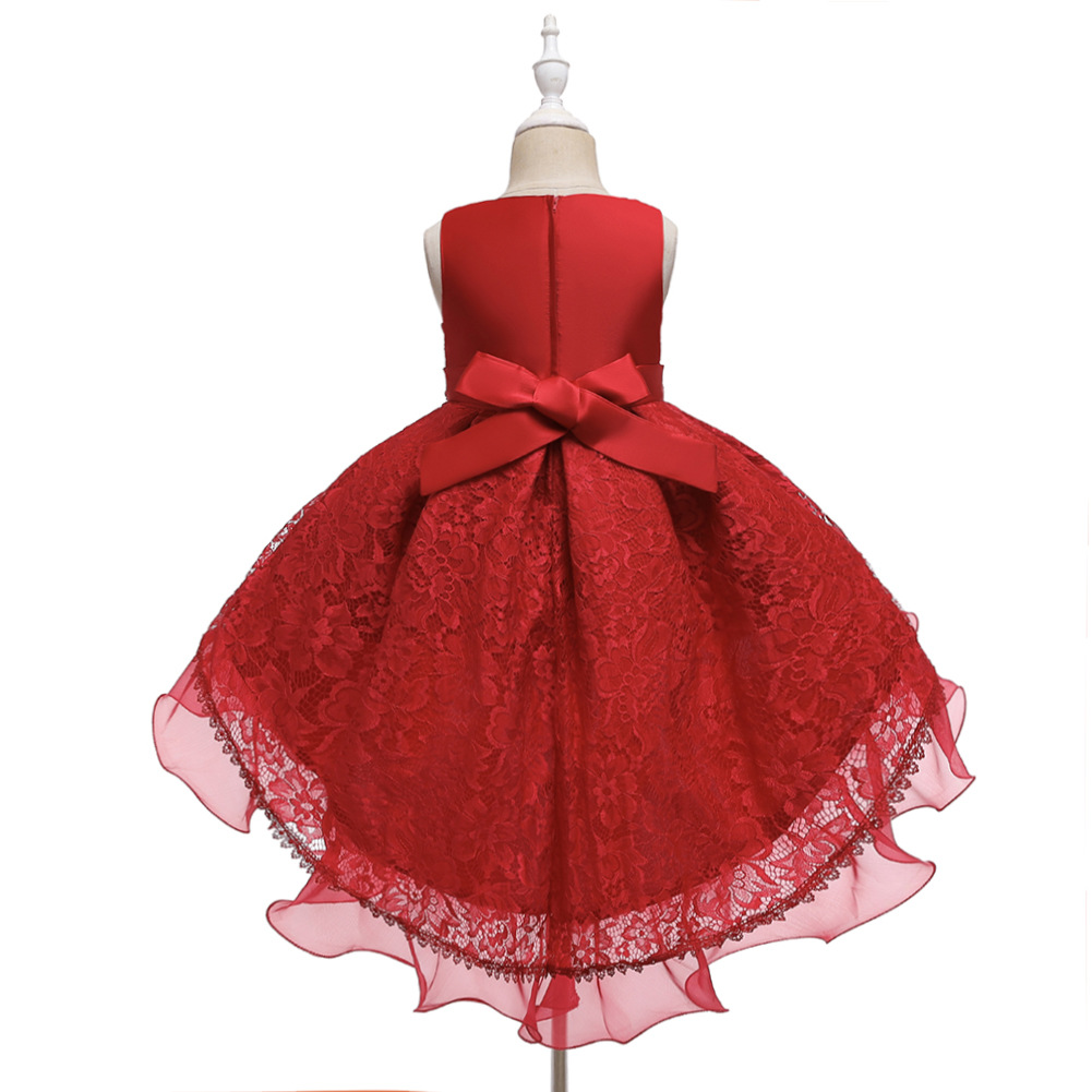 2022 Grenz Überschreiten Der Heißer Stil Kinder Schlepp Kleid Kleid Mädchen Kleid Abendkleid Blumen Mädchen Hochzeits Kleid Kinder display picture 19