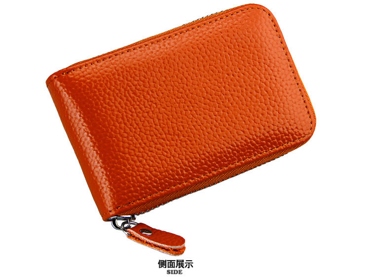 60g Weight Zipper Closure Type Business Occasion Genuine leather Material Solid Color Pattern Unisex Gender Coffee, Royal Blue, Orange, Dark Blue, Pink, Purple, Red, Green, Yellow, Black Color Unisex Solid Color Genuine Leather Coffee Royal Blue Orange Zipper Card Holders 38