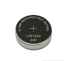 金拇指电池LIR1654扣式锂离子蓝牙耳机充电电池 3.6V