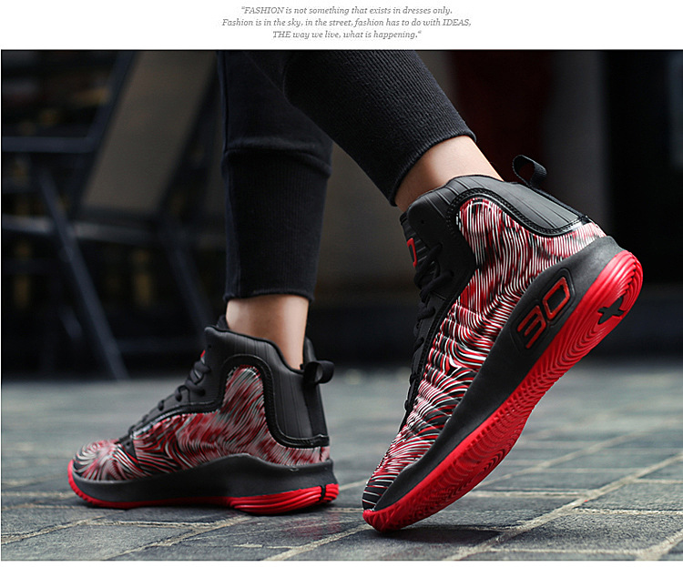 Buty do koszykówki, wysokie buty bojowe męskie, oddychające młodzieżowe buty sportowe na wiosnę i jesień_voghion.com