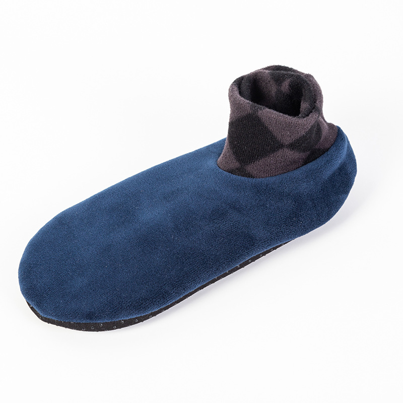 Calcetines de nieve a media pantorrilla forrados de lana engrosados calcetines de piso para casa adultos fondo grueso interior otoño e invierno cálido confinamiento calcetines para hombres