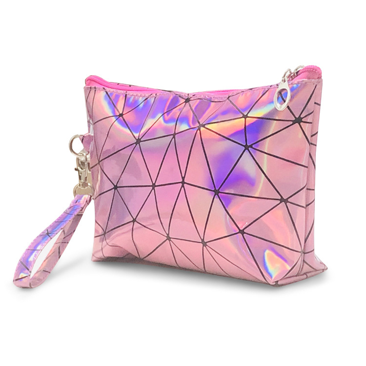 Mädchen Neue Internet-promi-rhombus Kosmetik Tasche Große Kapazität Einfache Aufbewahrung Tasche Kleine Tragbare Tragbare Kosmetik Tasche display picture 5