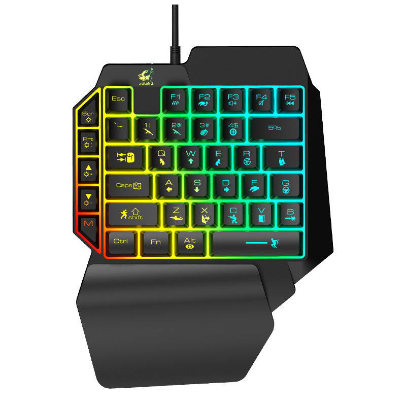 Free Wolf K15 single-hand keyboard gun God throne left-hand mechanical touch game keyboard Amazon ebay cross-border Free Wolf K15 single-hand keyboard gun God throne left-hand mechanical touch game keyboard Amazon ebay cross-border