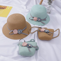 Children's Sun Hat for Girls, Sun Protection Princess Beach Hat for Kids, Grass Hat Summer Baby Sun Hat Bucket Hat Fisherman Hat