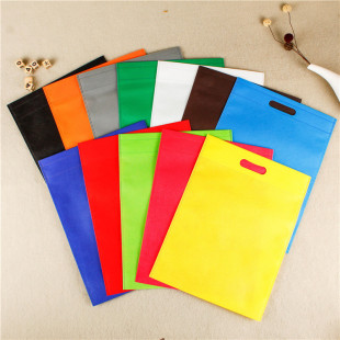 Non-woven flat pocket perforated bag clothing handbag printable logo shopping bag in stock