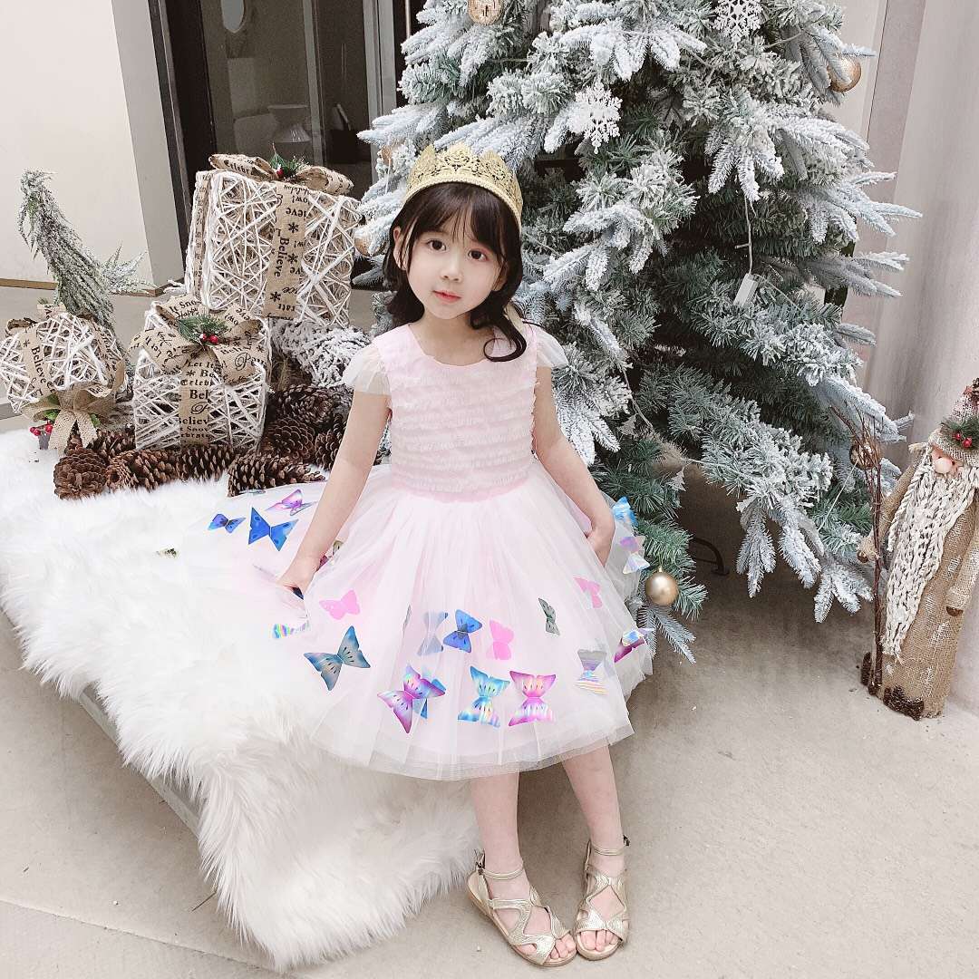 M1835现货蝴蝶仙女网纱裙连衣裙|ms