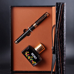 Hero 1076 Leather Gift Box Set Ballpoint Pen for Business Office Students Calligraphy Practice with Free Engraving