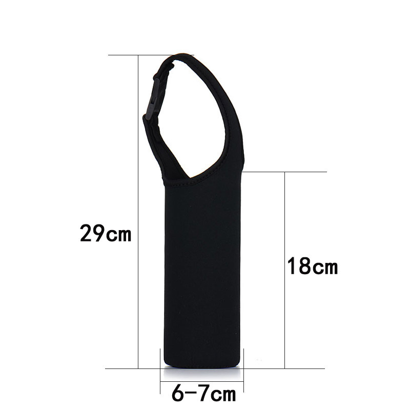 Factory direct solid color diving material cup cover printing handle thermos cup cover simple ultra-thick portable cup pot bag