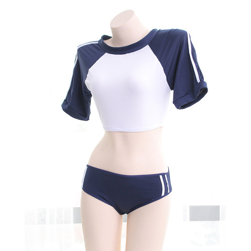 Japanese sexy student outfit split sailor suit short gymnastics cheerleading performance outfit cute maid outfit S0415