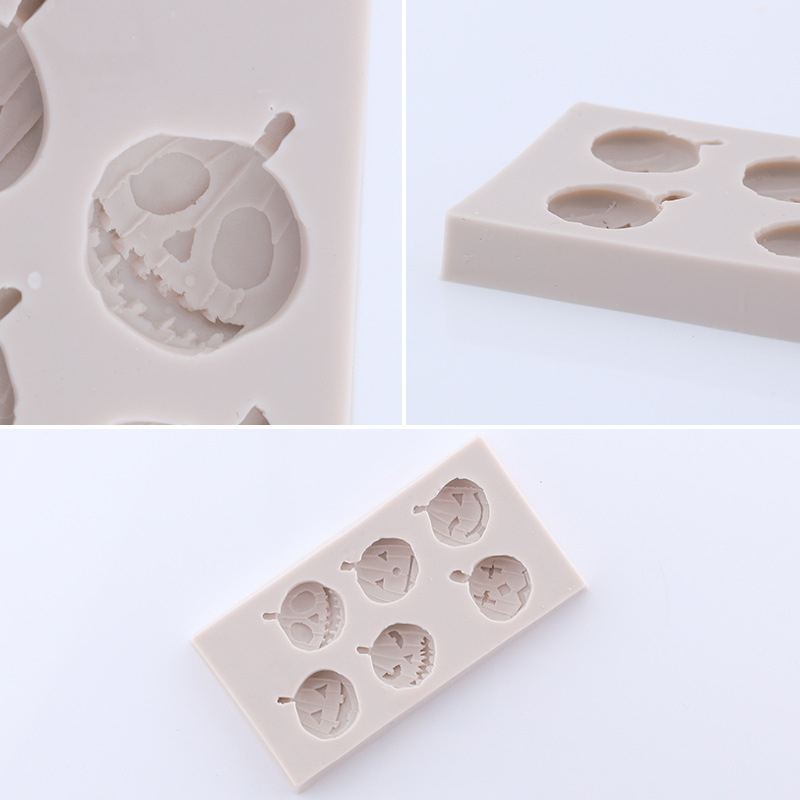 万圣节装饰硅胶模具DIY西点制作南瓜灯等巧克力翻糖蛋糕硅胶模具