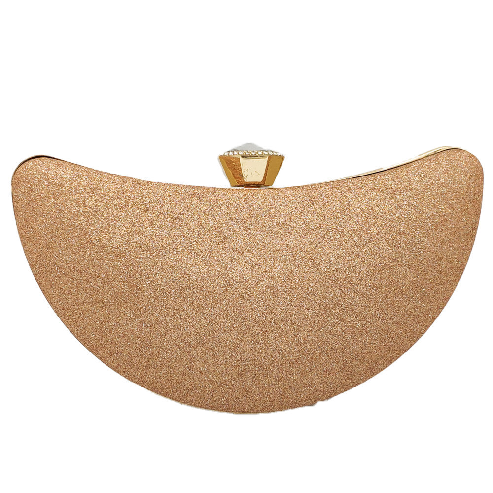 New Fashion Evening Bag Moon Shape Diamond Clutch Bag Banquet Bag Wholesale display picture 3