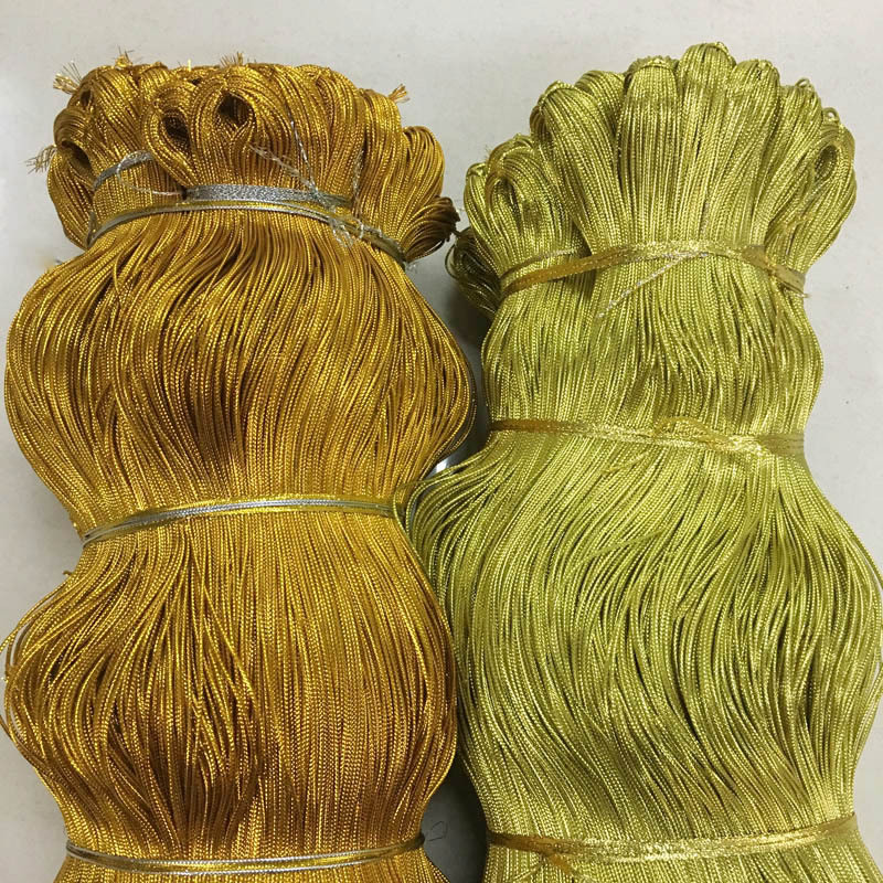 16股圆空心金丝线银丝线吊牌线1.5mm金色银色无弹力贺卡包装挂绳