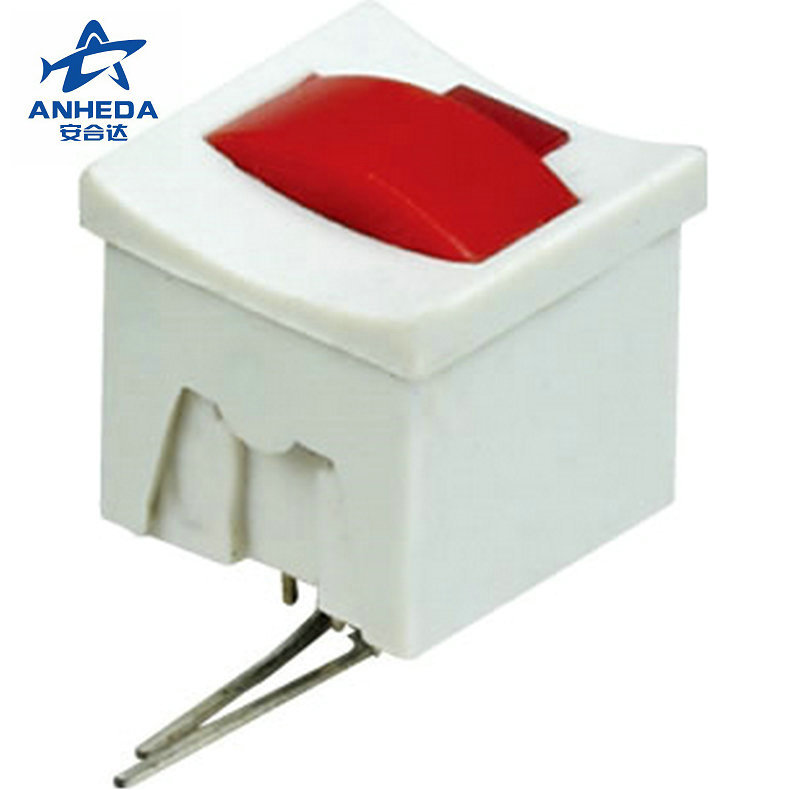 生产KFC-8.5(弯脚)单柱点胶按键开关 薄膜按键开关 红柄按键开关