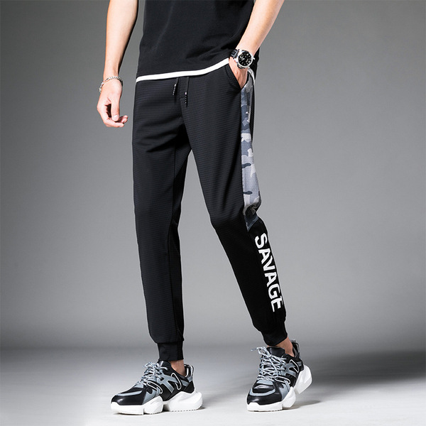 Summer camouflage silk quick dry thin breathable trousers