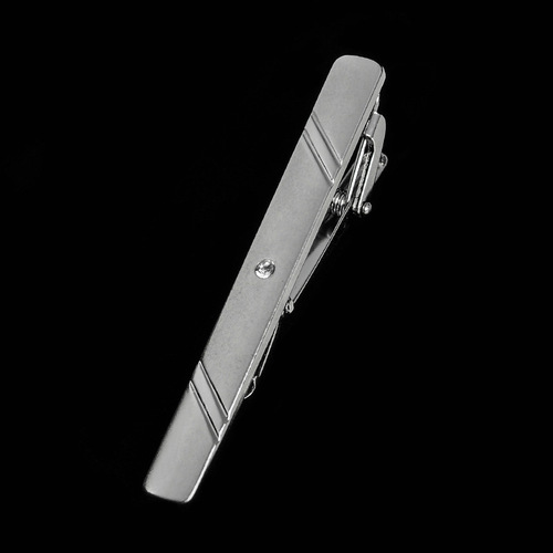 Silver standard security tie clip business formal men's groom wedding metal tie clip wholesale