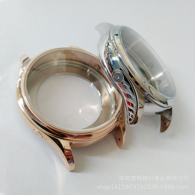 工厂现货钟表配件不锈钢表壳 精钢表壳 适配机械表透视底防水手表-阿里巴巴