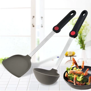 硅胶铲不粘锅煎铲汤勺炒菜铲烘焙煎铲硅胶厨具套装厨房工具