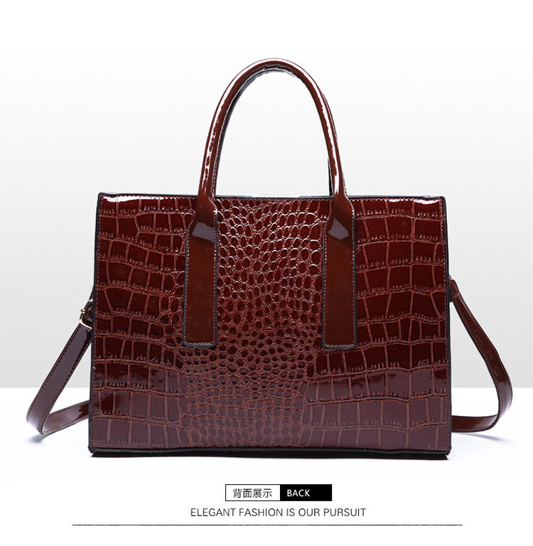 Crocodile Pattern Shoulder Bag Three-piece Set Wholesale Nihaojewelry display picture 8