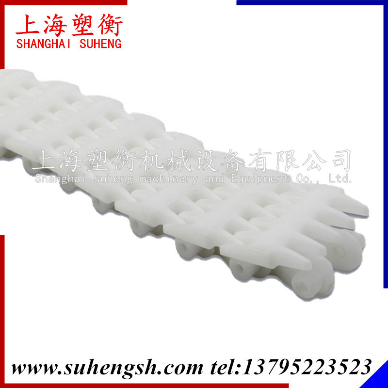 50尖齿柔性链转弯塑料平板链51烟草齿形链塑钢链板柔性输送机配件