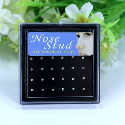 Shiny nose piercing stainless steel, 2mm, 2.5mm