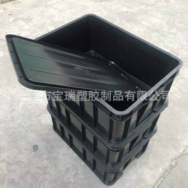 塑料箱防静电箱黑色ESD周转箱仓库物料胶箱导电收纳箱现货