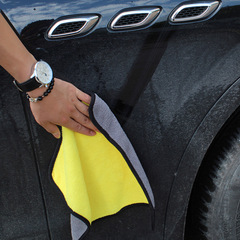 Car Cleaning Coral Fleece Towel High-density Yellow Car Wash Towel Water-absorbent Car Use Car Towel 30*60CM