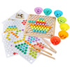 Wooden children's beads for early age, brainteaser for training, toy for hand-eye coordination, early education