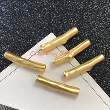 DIY饰品辅料 喷沙镀18K金手链项链隔珠管