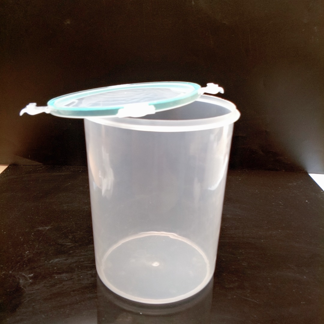 透明塑料储存保鲜盒级保鲜保鲜1塑料桶圆形2公斤现货pp塑料桶2斤