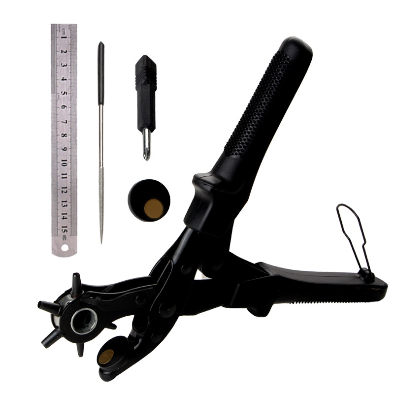 皮带打孔器家用多功能打孔钳子省力皮带打洞器手表腰带裤带打眼器