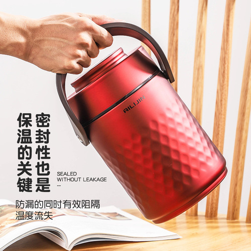 304 Stainless Steel Bento Pot, Insulated Lunch Box for Adults, 3-Tier Design, Large Capacity, Multi-Layer Thermal Container for Students & Office Workers