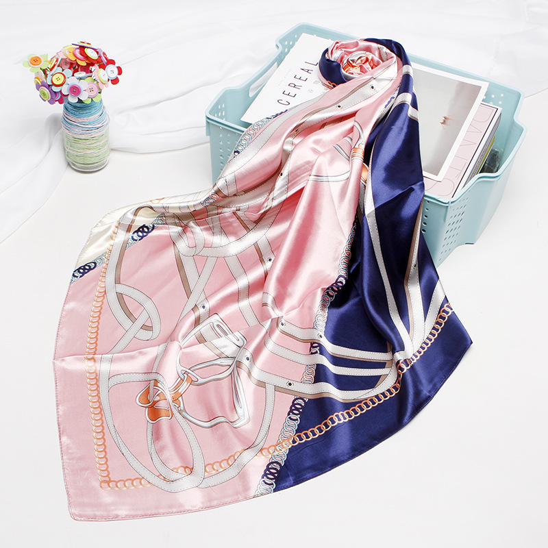 Silk scarf women 90cm big square scarf n...