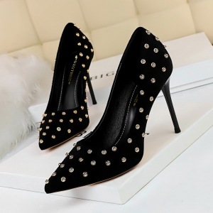 fashion sexy and slim nightclub high heel suede shallow mouth  