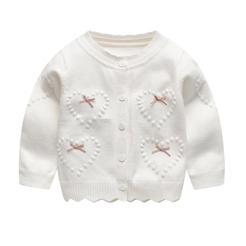 2021 spring and autumn Children's clothing knitting sweater new pattern girl mink baby Cardigan sweater baby Sweater