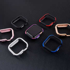 apple watch case铝合金TPU复合半包保护套42mm适用苹果手表外壳