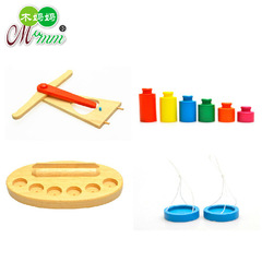 木媽媽兒童早教益智木製啟蒙平衡天平秤幼兒園教具類蒙氏梭利玩具