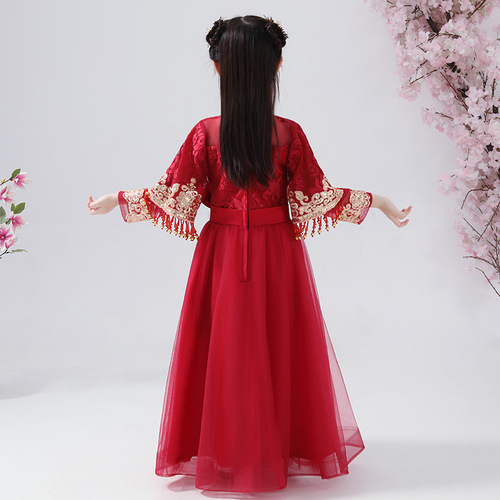 Chinese Hanfu fairy dress for girls Chinese ancient style princess cosplay dress chest full skirt children's Tang suit new year celebration dress for kids