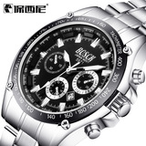 保西尼 Спортивный стальной ремешок, календарь, кварцевые спортивные часы, Aliexpress, для бега, подарок на день рождения