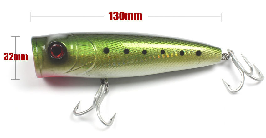 Big Popper Lures Hard Plastic Minnow Baits Fresh Water Bass Swimbait Tackle Gear