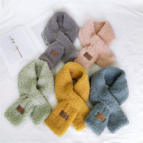 Korean style autumn and winter new plush scarf imitation lamb velvet plush scarf women's thickened warm curly scarf wholesale