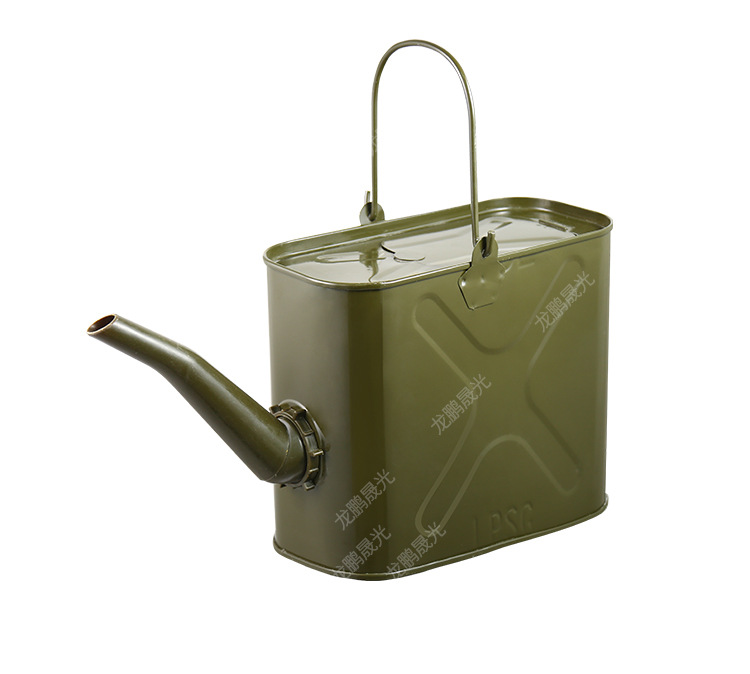 Thickened long-spout oil can, portable refueling can, iron can, portable oil jug, water filling can, 14L conversion can, gasoline can