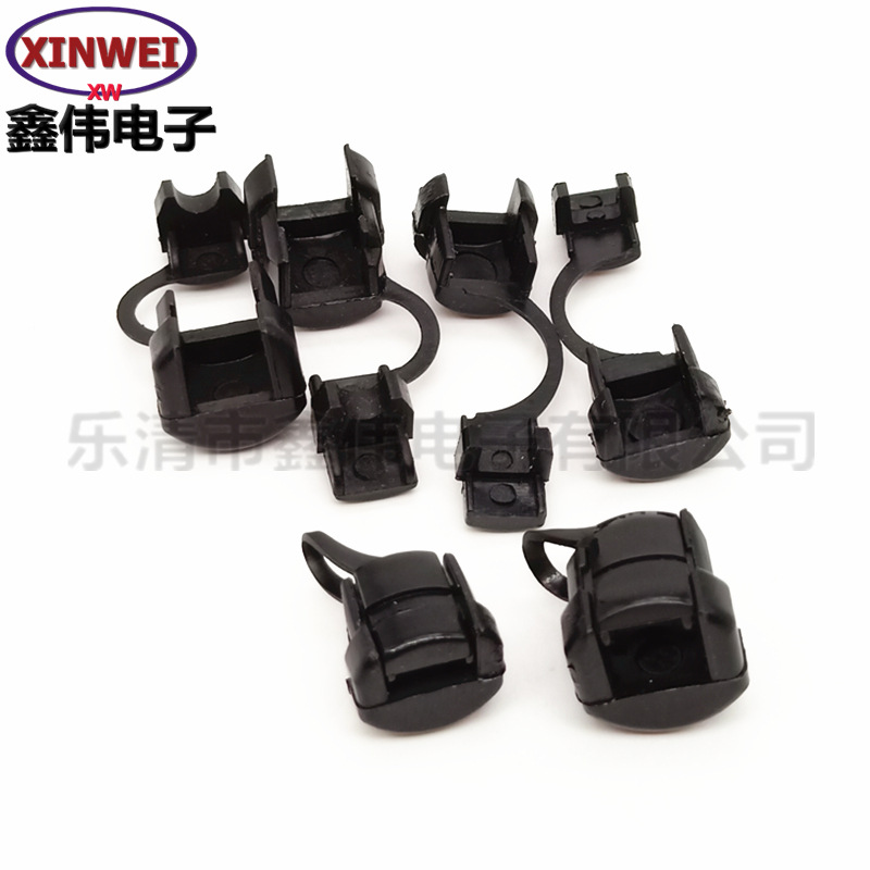 厂家供应高质量 6N3-4金笔电源线扣 尼龙环保电线固定夹 塑料线扣