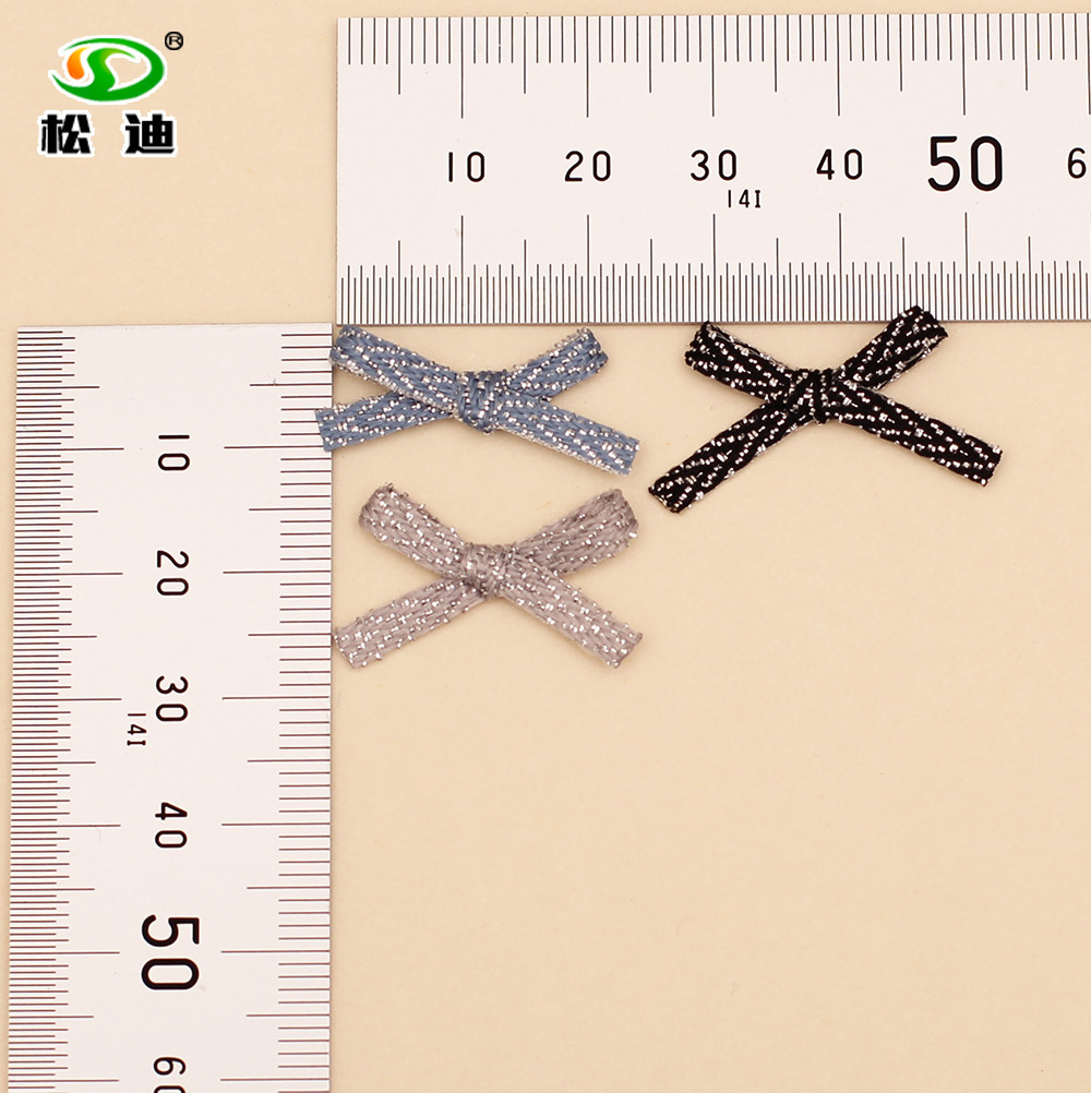 3毫米银丝人字韩版蝴蝶结